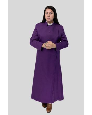 Purple Anglican Cassock for Women in Deluxe Finish
