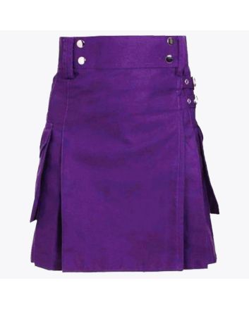 Purple Utility Kilt For Women
