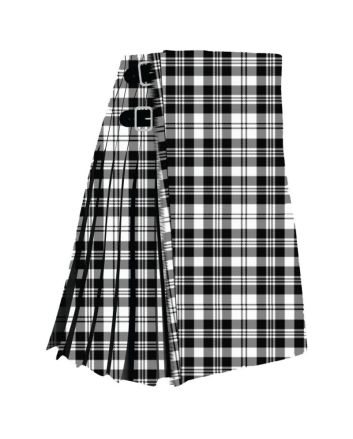 Clan Scott Black And White Modern Tartan Kilt
