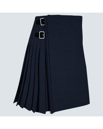 Solid Blue Modern Tartan Kilt

