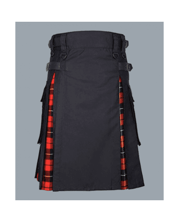 Black Hybrid With Wallace Tartan Kilt 