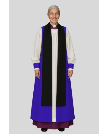 Royal Blue Clergy Chimere with Tippet for Women
